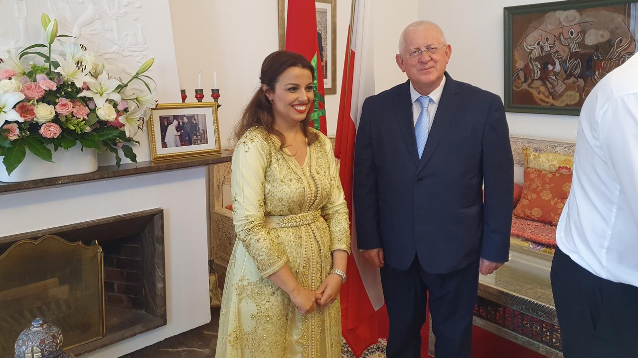 Pani Khouloud Boughlala, Chargé d’affaires Ambasady Królestwa Maroka w Polsce oraz Marek Traczyk, prezes Warszawskiej Izby Gospodarczej